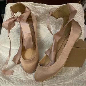 Satin ribbon bow flats